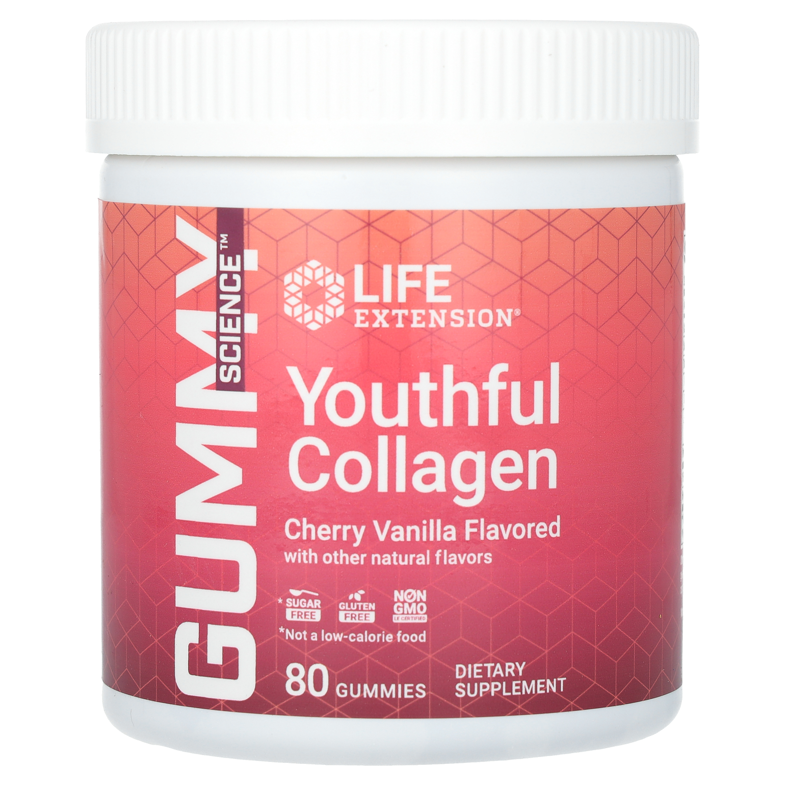 Life Extension (라이프익스텐션), Gummy Science™, 젊은 콜라겐, 체리 바닐라, 구미젤리 80개 (판매가 중단된 상품)