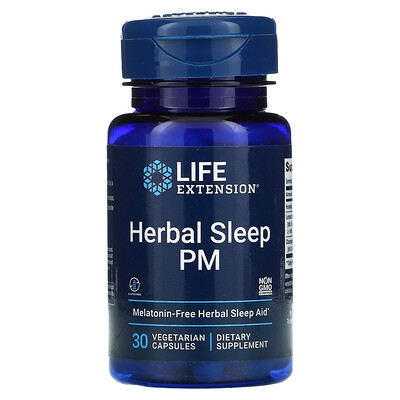 

Life Extension Herbal Sleep PM, 30 вегетарианских капсул