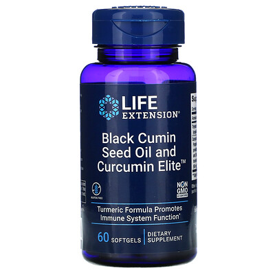 Life Extension Black Cumin Seed Oil and Curcumin Elite , 60 Softgels
