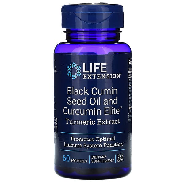 Life Extension, Black Cumin Seed Oil and Curcumin Elite Turmeric
