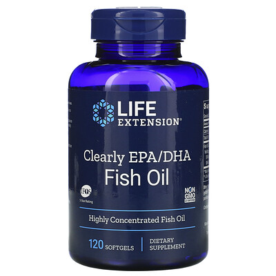 Life Extension Чистые ЭПК и ДГК из рыбьего жира, 120 мягких таблеток