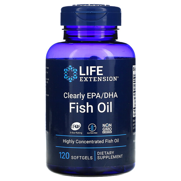 Life Extension, Clearly EPA/DHA Fish Oil, 120 Softgels iHerb