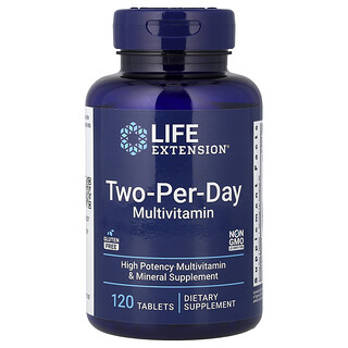 Life Extension, Suplemento multivitamínico de dos comprimidos por día, 120 comprimidos