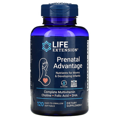Life Extension Prenatal Advantage, 120 Easy-To-Swallow Softgels
