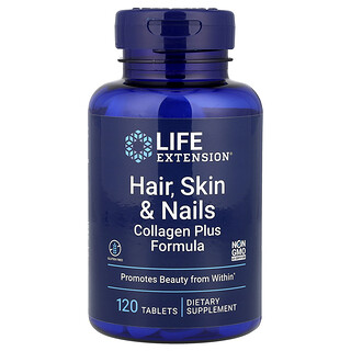 Life Extension, Păr, Piele și Unghii, Formula Colagen Plus, 120 Tablete