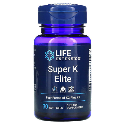 

Life Extension Super K Elite, 30 мягких таблеток