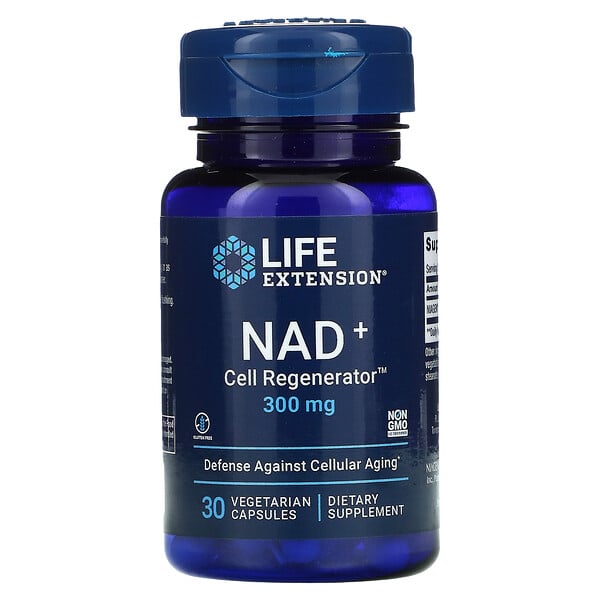 регенератор NAD и клеток, 300 мг, 30 вегетарианских капсул