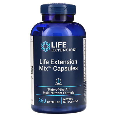 

Life Extension Mix, комплексная добавка в капсулах, 360 капсул