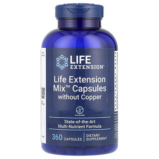 Life Extension‏, كبسولات Mix ™ بدون نحاس ، 360 كبسولة