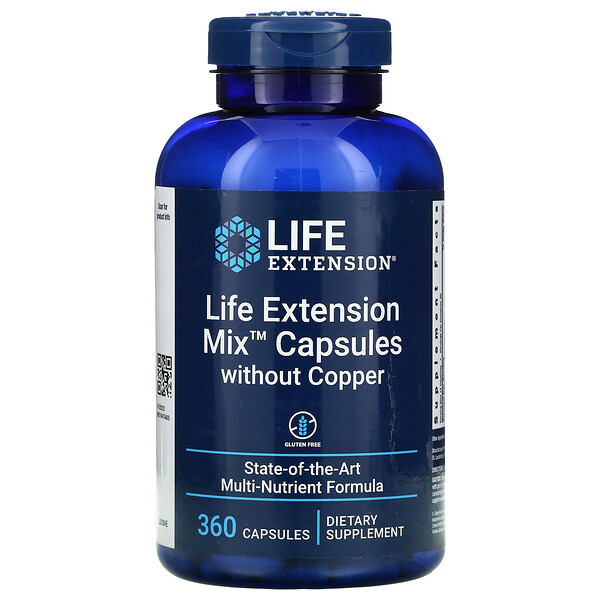 Life Extension, Mix Capsules without Copper, Nährstoffkapseln ohne Kupfer, 360 Kapseln