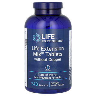 Life Extension, Mixtabletten zonder koper, 240 tabletten