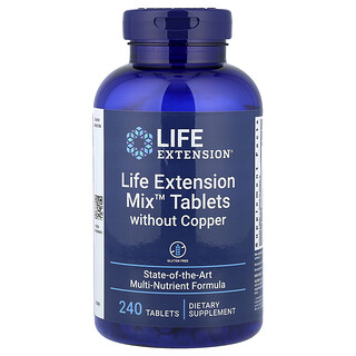 Life Extension, Mélange de comprimés sans cuivre, 240 comprimés
