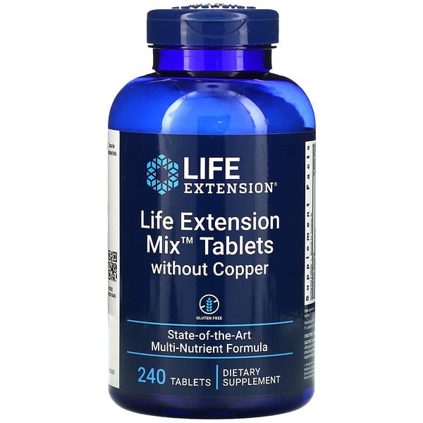Life Extension, Mix Tablets without Copper, Nährstofftabletten ohne Kupfer, 240 Tabletten