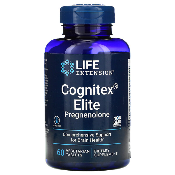 Life Extension‏, Cognitex Elite Pregnenolone, 60 Vegetarian Tablets