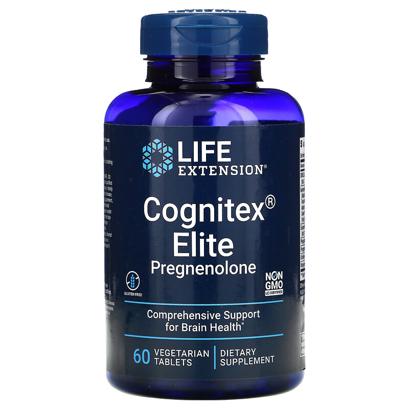 Life Extension, Cognitex Elite Pregnenolone, 60 Vegetarian