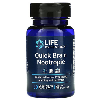 Life Extension Quick Brain Nootropic, 30 Vegetarian Capsules