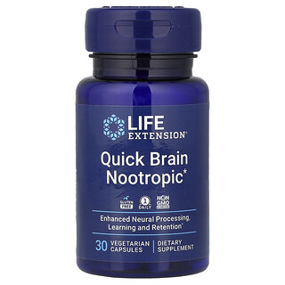 Life Extension, Quick Brain Nootropic, 30 Vegetarian Capsules