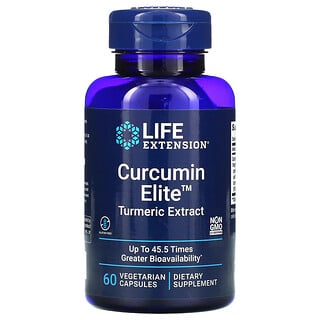 Life Extension, مستخلص الكركم Curcumin Elite، عدد 60 كبسولة نباتية