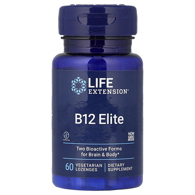 Life Extension, Vitamina B12 de elite, 60 pastillas vegetales (1000 mcg por pastilla)