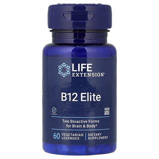 Life Extension, B12 Elite, 60 vegetariske sugetabletter (1,000 mcg per sugetablett)