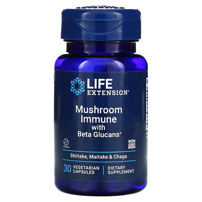 

Life Extension Mushroom Immune With Beta Glucans 30 Vegetarian Capsules