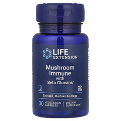 Гриби для зміцнення імунітету з бета-глюканами, 30 вегетаріанських капсул