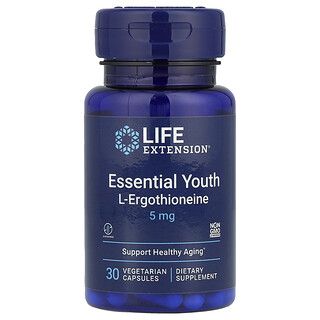 Life Extension, Essential Youth L-麦角硫因，5 毫克，30 粒素食胶囊