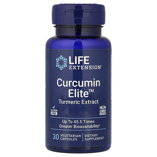 Life Extension Curcumin Elite™ ターメリックエキス ベジタリアンカプセル30粒