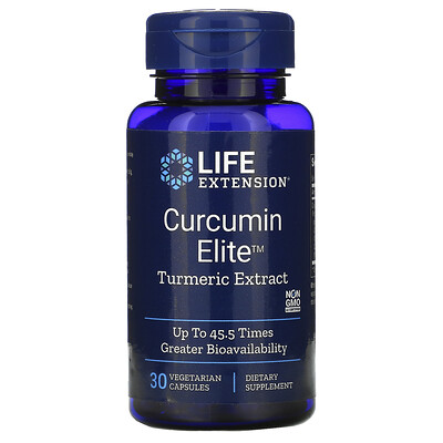 Life Extension Curcumin Elite, экстракт куркумы, 30 растительных капсул