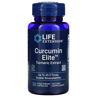 Life Extension, مستخلص الكركم من Curcumin Elite، عدد 30 كبسولة نباتية