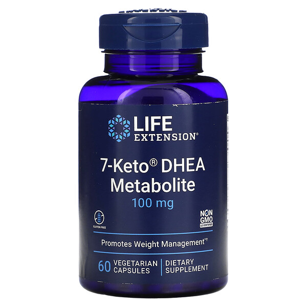 Life Extension, 7Keto DHEA Metabolite, 100 mg, 60 Vegetarian Capsules