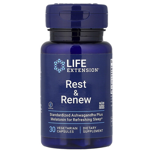 Life Extension, Rest & Renew, Nahrungsergänzung, 30 pflanzliche Kapseln