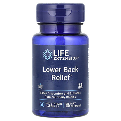 Product Image for Life Extension, Lower Back Relief , 60 Vegetarian Capsules