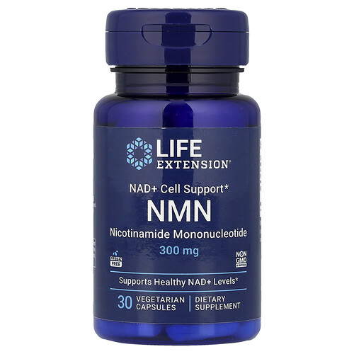 NMN Nicotinamide Mononucleotide, 30 vegetarian - 300 mg (300 mg, 30 vegetarian capsules), Life Extension