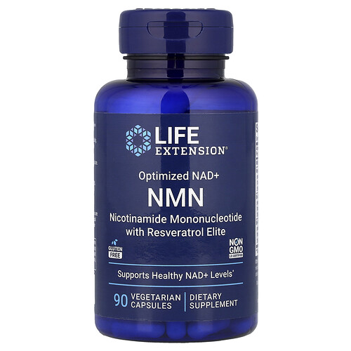 Life Extension Nmn Nicotinamide Mononucleotide with Resveratrol Elite Supplement Vitamin | 90 Veg Caps