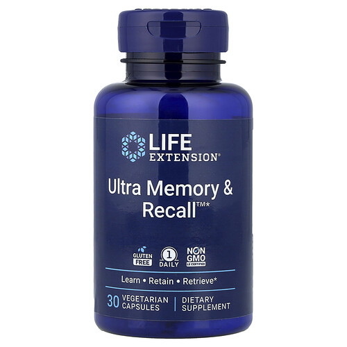 Life Extension, Ultra Memory & Recall™, 30 vegetarische Kapseln