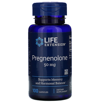 Life Extension Прегненолон, 50 мг, 100 капсул