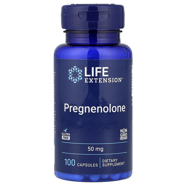 Life Extension Pregnenolone, 50 mg, 100 Capsules