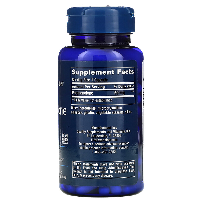 Life Extension, Pregnenolone, Pregnenolon, 50 mg, 100 Kapseln - iHerb