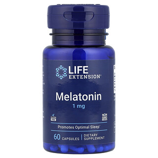 Life Extension, Melatonin, 1 mg, 60 Capsules