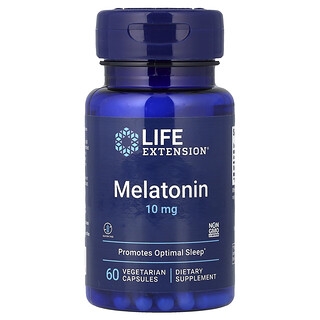 Life Extension, Melatonina, 10 mg, 60 kapsułek wegetariańskich