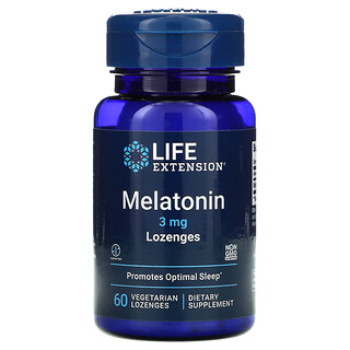 Life Extension, Melatonina, 3 mg, 60 pastillas
