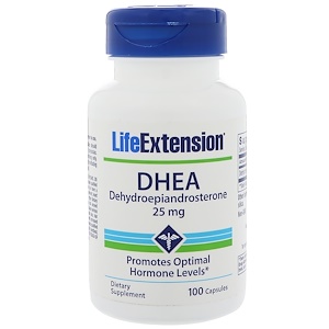 Life Extension, DHEA, 25 мг, 100 капсул