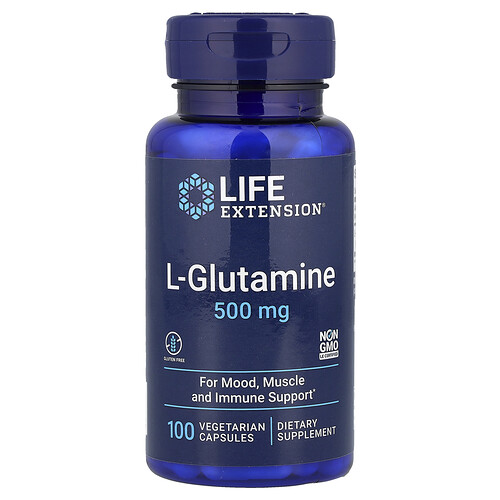 Life Extension L-グルタミン 500mg ベジタリアンカプセル100粒