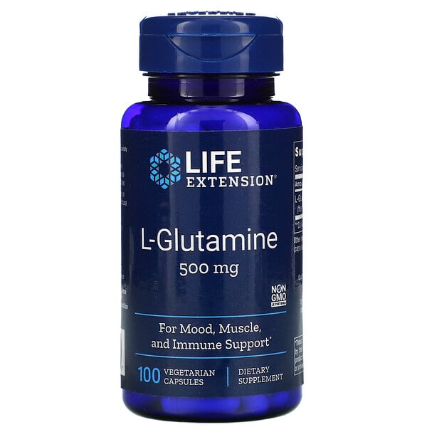 Life Extension, L-Glutamine، 500 ملغ، 100 كبسولة