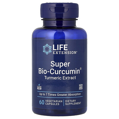 Life Extension, Extracto de cúrcuma Super Bio-Curcumin®, 60 cápsulas vegetales (400 mg por cápsula)