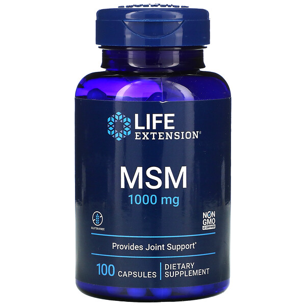 Life Extension, MSM（メチルスルフォニルメタン）、1,000mg、100粒