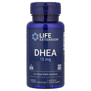 Life Extension, ДГЭА, 15 мг, 100 капсул