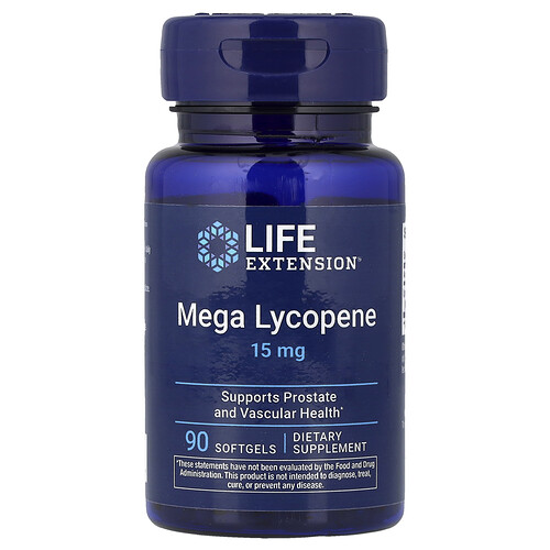 Life Extension Mega Lycopene, 15 mg, 90 Softgels