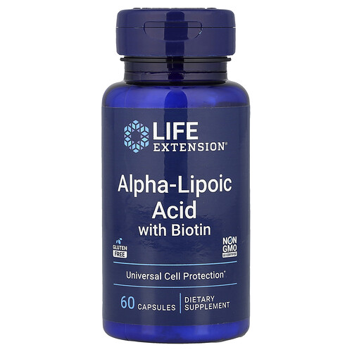 Life Extension, Alpha-Liponsäure mit Biotin, 60 Kapseln